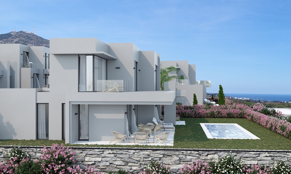 Nieuwe moderne villa's te koop, met panoramisch zee- en bergzicht in Mijas, Costa del Sol 34118