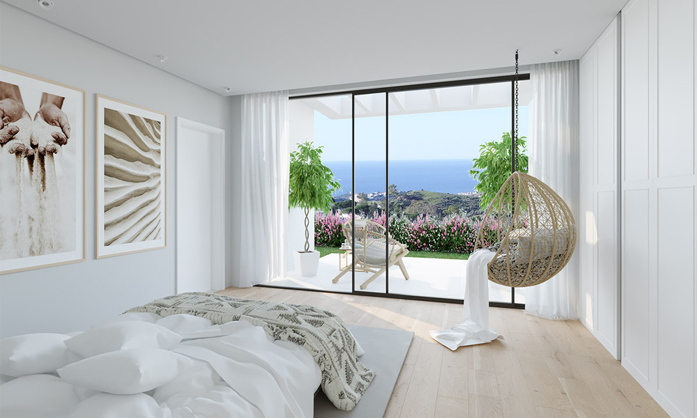 Nieuwe moderne villa's te koop, met panoramisch zee- en bergzicht in Mijas, Costa del Sol 34125