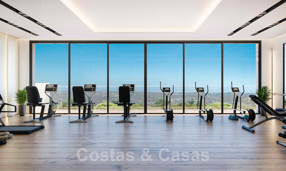 Moderne nieuwbouwvilla´s te koop met panoramisch zeezicht, in een beveiligd resort met clubhuis en voorzieningen in Marbella - Benahavis 34330