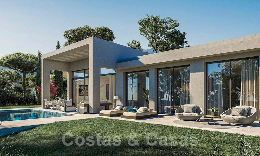 Moderne nieuwbouwvilla´s te koop met panoramisch zeezicht, in een beveiligd resort met clubhuis en voorzieningen in Marbella - Benahavis 34334