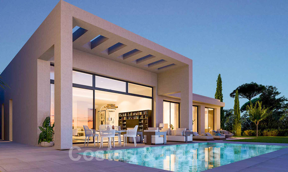 Moderne nieuwbouwvilla´s te koop met panoramisch zeezicht, in een beveiligd resort met clubhuis en voorzieningen in Marbella - Benahavis 34337