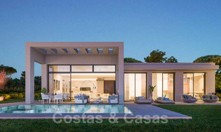 Moderne nieuwbouwvilla´s te koop met panoramisch zeezicht, in een beveiligd resort met clubhuis en voorzieningen in Marbella - Benahavis 34338 