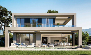 Moderne nieuwbouwvilla´s te koop met panoramisch zeezicht, in een beveiligd resort met clubhuis en voorzieningen in Marbella - Benahavis 34340 