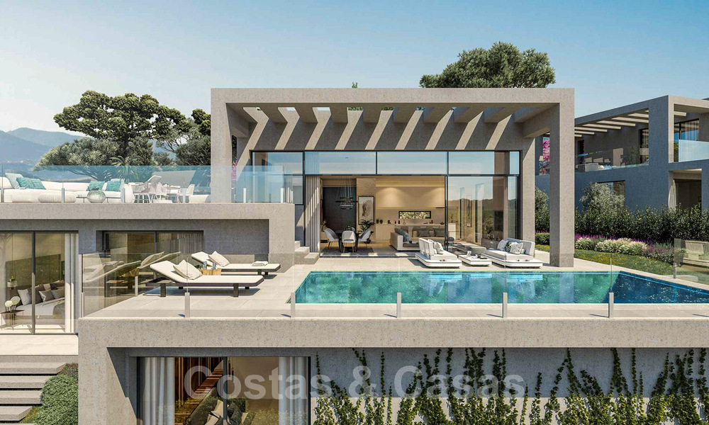 Moderne nieuwbouwvilla´s te koop met panoramisch zeezicht, in een beveiligd resort met clubhuis en voorzieningen in Marbella - Benahavis 34347