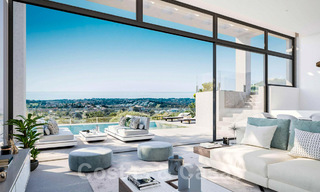 Moderne nieuwbouwvilla´s te koop met panoramisch zeezicht, in een beveiligd resort met clubhuis en voorzieningen in Marbella - Benahavis 34348 
