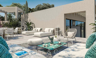 Moderne nieuwbouwvilla´s te koop met panoramisch zeezicht, in een beveiligd resort met clubhuis en voorzieningen in Marbella - Benahavis 34351 
