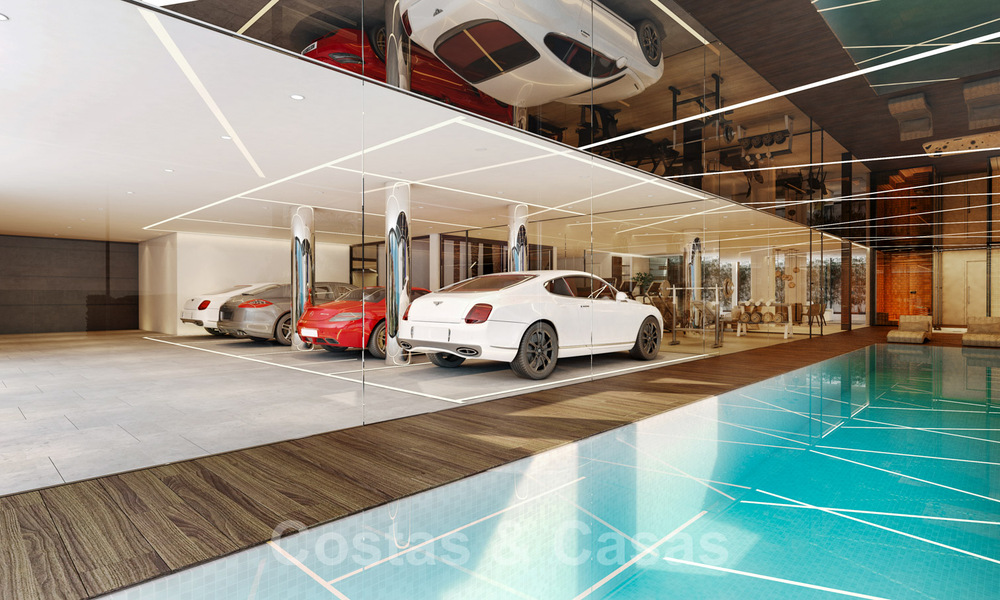 Sterk in prijs verlaagd! Instapklare moderne designvilla te koop met panoramisch golf- en zeezicht in een vijfsterren golfresort in Marbella - Benahavis 34617