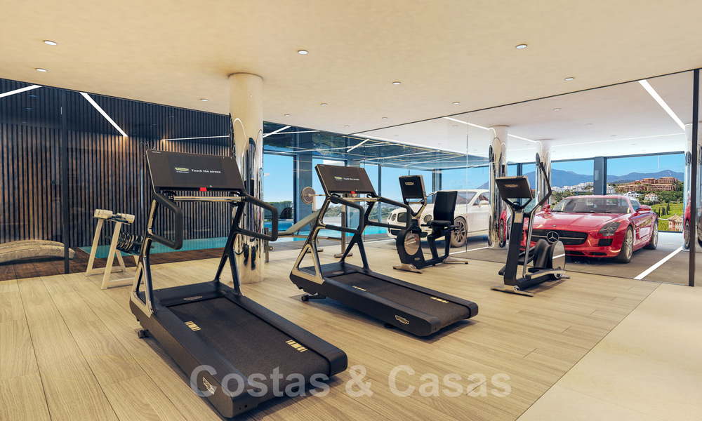 Sterk in prijs verlaagd! Instapklare moderne designvilla te koop met panoramisch golf- en zeezicht in een vijfsterren golfresort in Marbella - Benahavis 34618