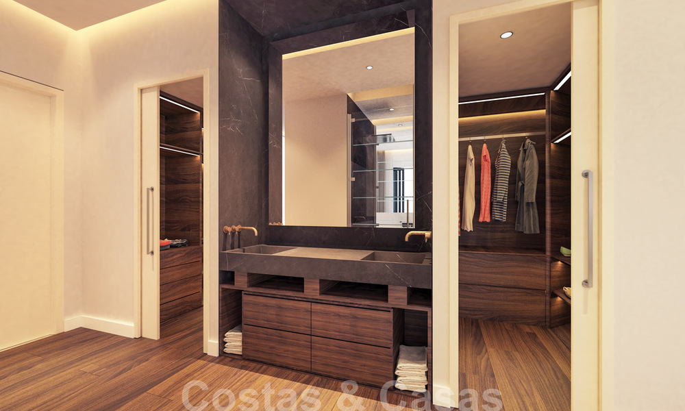 Sterk in prijs verlaagd! Instapklare moderne designvilla te koop met panoramisch golf- en zeezicht in een vijfsterren golfresort in Marbella - Benahavis 34623