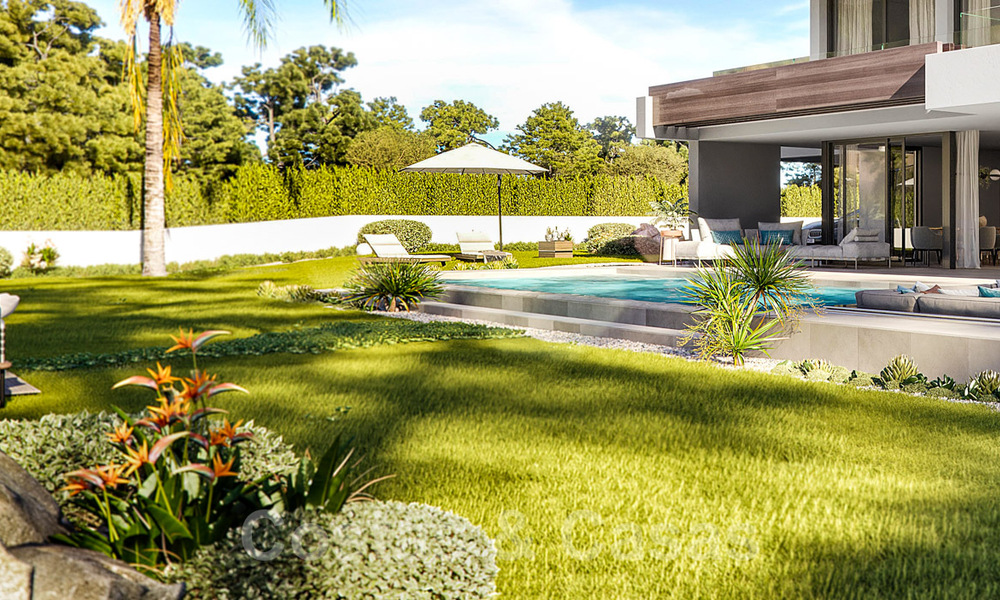 Moderne luxevilla’s te koop met open panoramisch zeezicht naar de Afrikaanse kust te koop in Manilva aan de Costa del Sol 34712