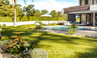 Moderne luxevilla’s te koop met open panoramisch zeezicht naar de Afrikaanse kust te koop in Manilva aan de Costa del Sol 34712 