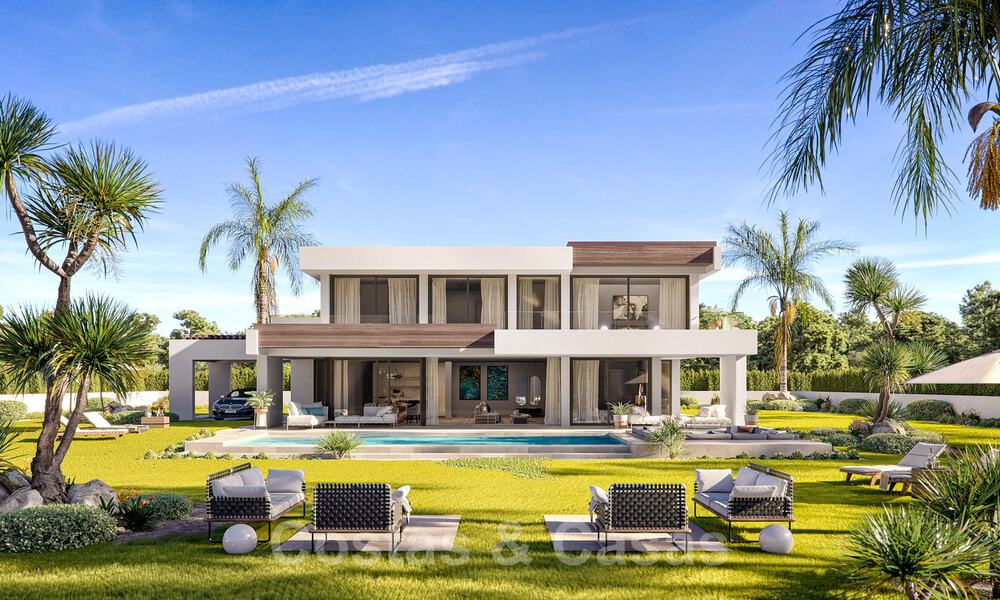 Moderne luxevilla’s te koop met open panoramisch zeezicht naar de Afrikaanse kust te koop in Manilva aan de Costa del Sol 34719