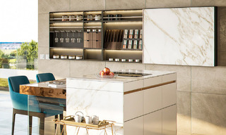 Nieuwe moderne luxevilla’s te koop met verbluffend panoramisch zeezicht langs de kustlijn tot aan Afrika in Manilva a/d Costa del Sol 34734 