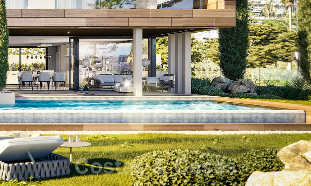 Nieuwe moderne luxevilla’s te koop met verbluffend panoramisch zeezicht langs de kustlijn tot aan Afrika in Manilva a/d Costa del Sol 34741