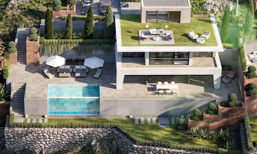Moderne nieuwbouw luxevilla´s te koop met een enorm terras en prachtig panoramisch zeezicht aan de Costa del Sol 35201