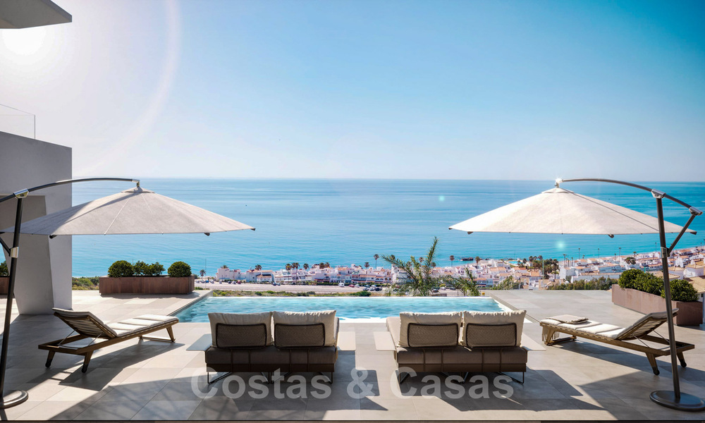 Moderne nieuwbouw luxevilla´s te koop met een enorm terras en prachtig panoramisch zeezicht aan de Costa del Sol 35207
