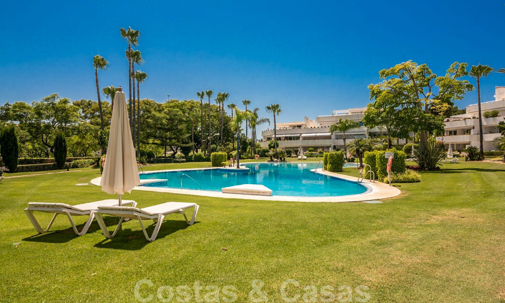 Gerenoveerd 3-slaapkamer luxe appartement te koop, eerstelijnsgolf Las Brisas in Nueva Andalucia, Marbella 36100