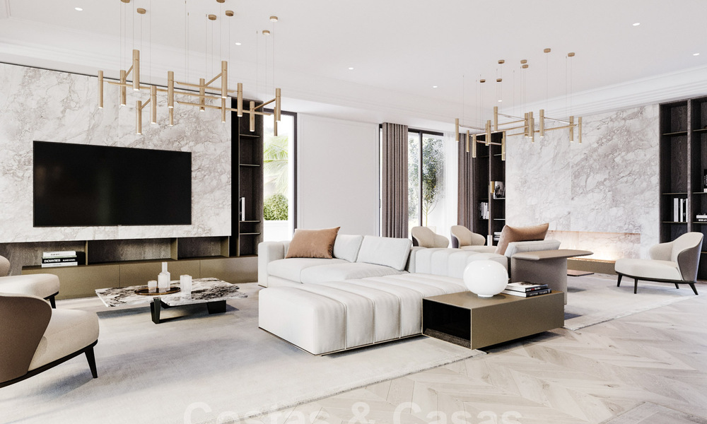 Nieuwe luxevilla's in een moderne klassieke stijl te koop op de prestigieuze Golden Mile in Marbella 36382