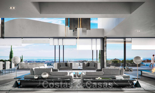 Spectaculaire design nieuwbouwvilla te koop met panoramisch uitzicht op de golf, het meer, bergen en de zee, in een gated golfresort in Benahavis - Marbella 36631 