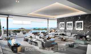Spectaculaire design nieuwbouwvilla te koop met panoramisch uitzicht op de golf, het meer, bergen en de zee, in een gated golfresort in Benahavis - Marbella 36640 