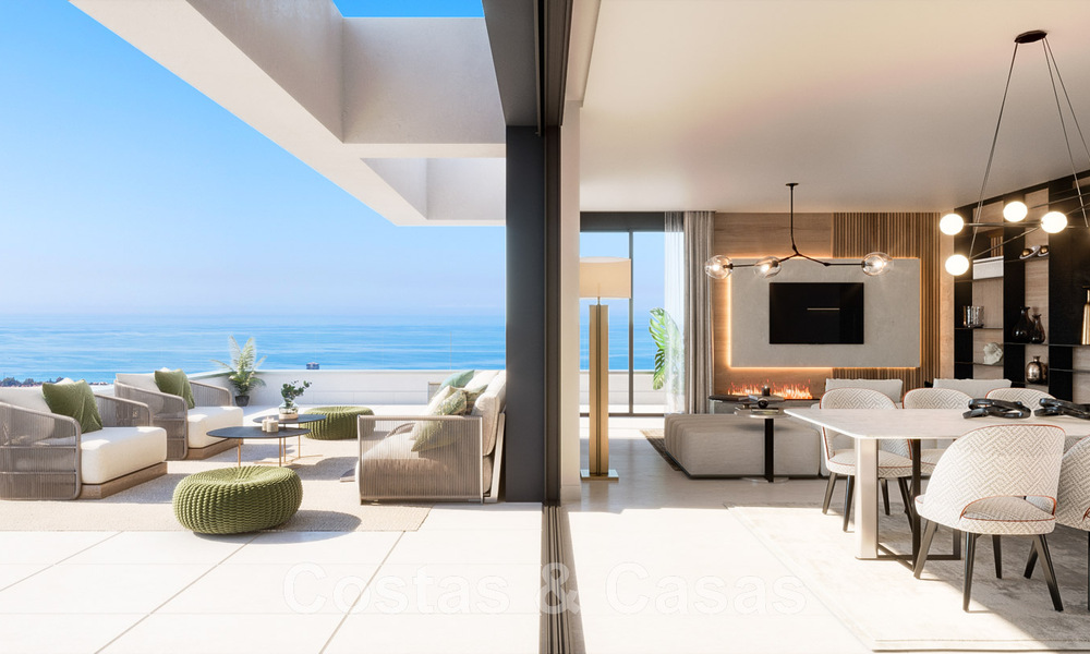 Nieuw hedendaags designproject met luxe appartementen te koop met prachtig zeezicht in Oost Marbella 47633