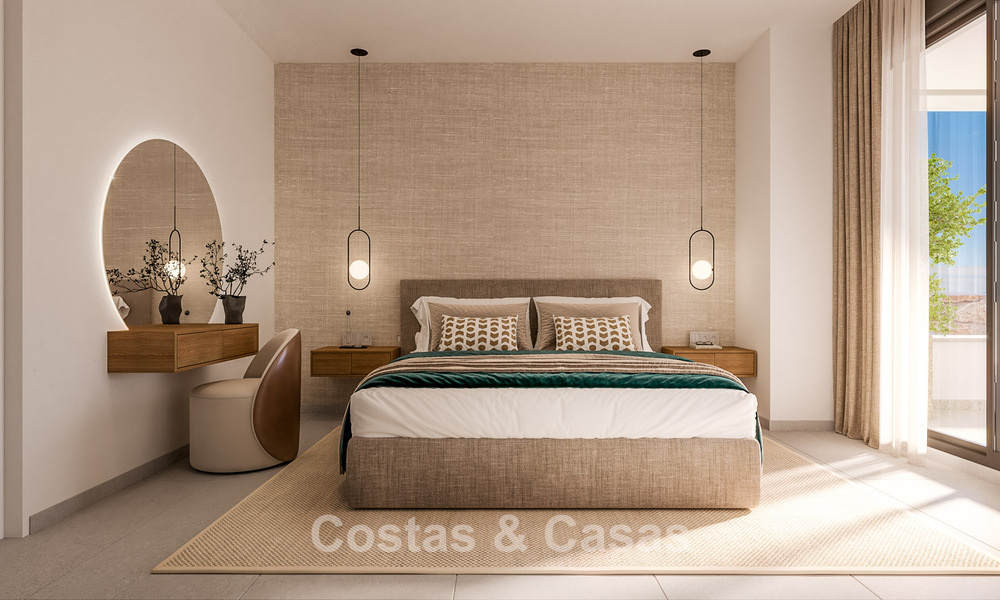 Nieuw hedendaags designproject met luxe appartementen te koop met prachtig zeezicht in Oost Marbella 800516