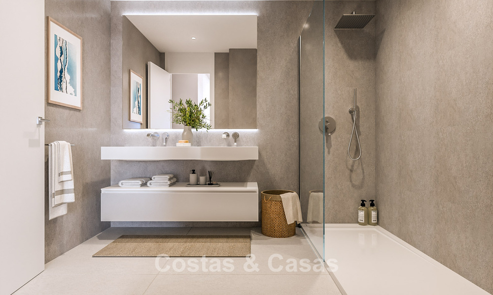 Nieuw hedendaags designproject met luxe appartementen te koop met prachtig zeezicht in Oost Marbella 800517