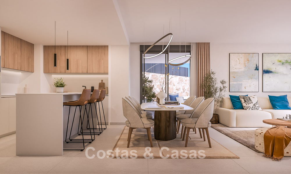 Nieuw hedendaags designproject met luxe appartementen te koop met prachtig zeezicht in Oost Marbella 800519