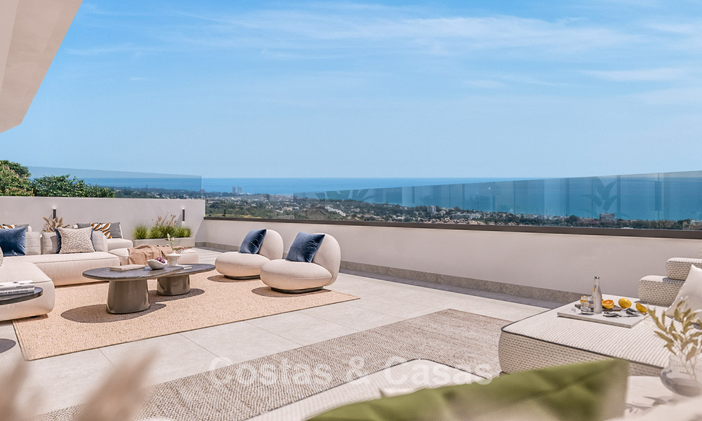 Nieuw hedendaags designproject met luxe appartementen te koop met prachtig zeezicht in Oost Marbella 800521