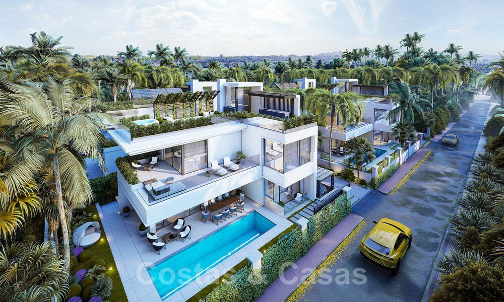 Instapklare, nieuwe moderne luxevilla´s te koop op een steenworp van het strand en Puerto Banus op de Golden Mile in Marbella 37880