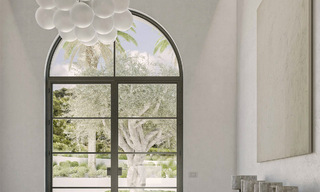 Perceel met project en vergunning voor een majestueuze, eigentijdse mediterrane luxevilla te koop met adembenemend zeezicht in het exclusieve Cascada de Camojan in Marbella 38051 