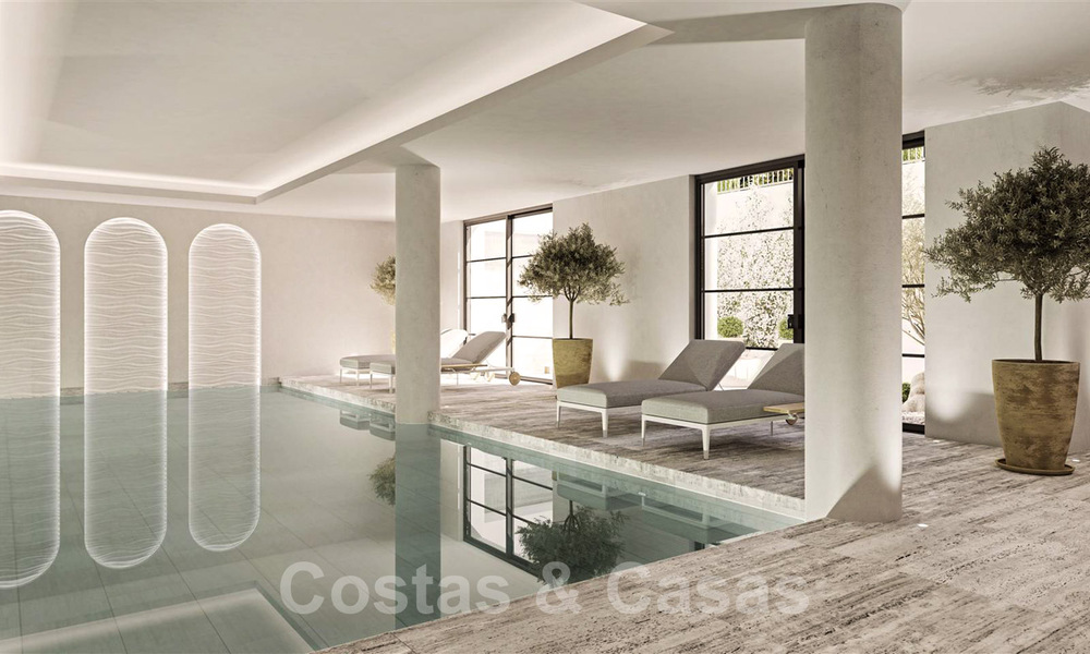 Perceel met project en vergunning voor een majestueuze, eigentijdse mediterrane luxevilla te koop met adembenemend zeezicht in het exclusieve Cascada de Camojan in Marbella 38053