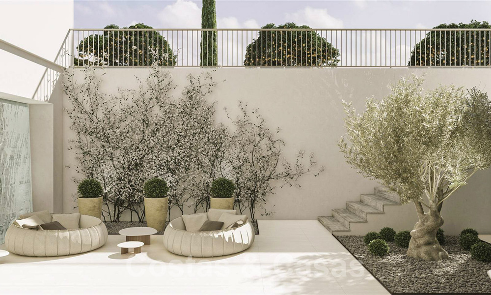 Perceel met project en vergunning voor een majestueuze, eigentijdse mediterrane luxevilla te koop met adembenemend zeezicht in het exclusieve Cascada de Camojan in Marbella 38054