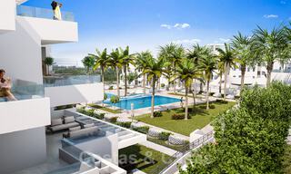 Nieuw project met luxe appartementen en penthouses met privézwembaden en zeezicht, op 500 meter van de zee in Estepona 38407 