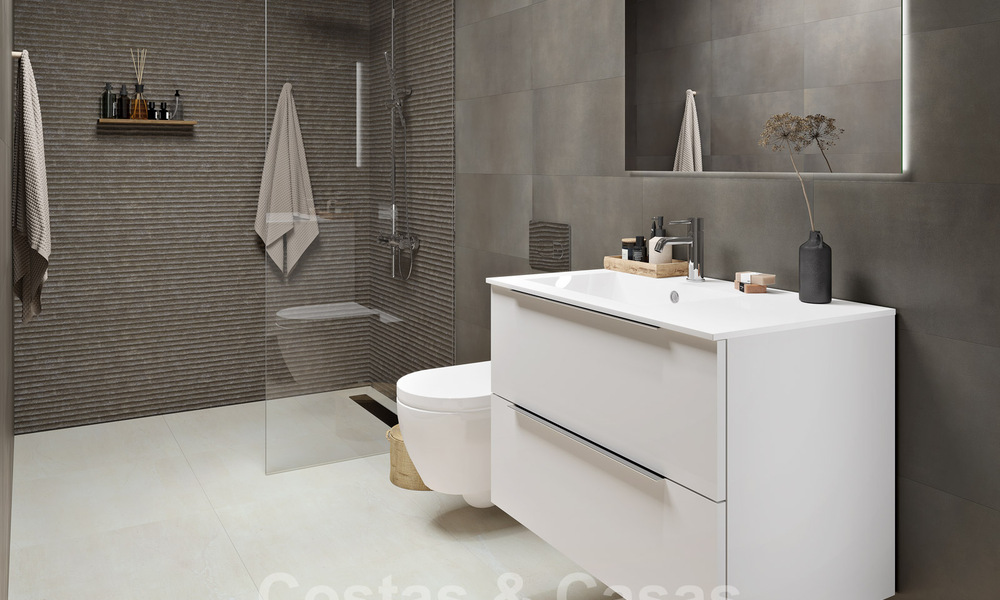 Nieuw project met luxe appartementen en penthouses met privézwembaden en zeezicht, op 500 meter van de zee in Estepona 38416