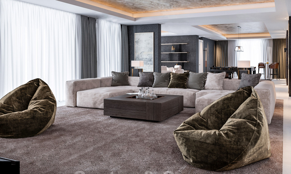 Majestueuze, hedendaagse, mediterrane luxevilla te koop met zeezicht in het exclusieve El Madroñal in Benahavis - Marbella 38856