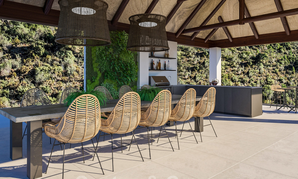 Majestueuze, hedendaagse, mediterrane luxevilla te koop met zeezicht in het exclusieve El Madroñal in Benahavis - Marbella 38866