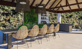 Majestueuze, hedendaagse, mediterrane luxevilla te koop met zeezicht in het exclusieve El Madroñal in Benahavis - Marbella 38866 