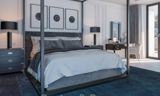 Majestueuze, hedendaagse, mediterrane luxevilla te koop met zeezicht in het exclusieve El Madroñal in Benahavis - Marbella 38868 