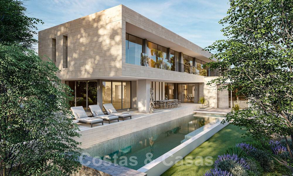 Modernistische Villa te koop, met zeezicht, omgeven door een prachtig, groen landschap in het exclusieve Cascada de Camojan, Golden Mile, Marbella 39631