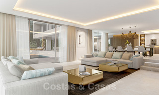 Modernistische Villa te koop, met zeezicht, omgeven door een prachtig, groen landschap in het exclusieve Cascada de Camojan, Golden Mile, Marbella 39637 