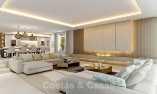 Modernistische Villa te koop, met zeezicht, omgeven door een prachtig, groen landschap in het exclusieve Cascada de Camojan, Golden Mile, Marbella 39644 