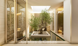 Modernistische Villa te koop, met zeezicht, omgeven door een prachtig, groen landschap in het exclusieve Cascada de Camojan, Golden Mile, Marbella 39660 