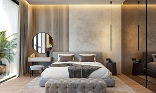 Moderne, architecturale villa met panoramisch zeezicht te koop in een vijfsterren golfresort in Marbella - Benahavis 39793 