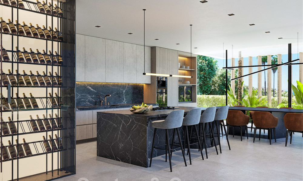 Moderne, architecturale villa met panoramisch zeezicht te koop in een vijfsterren golfresort in Marbella - Benahavis 39794