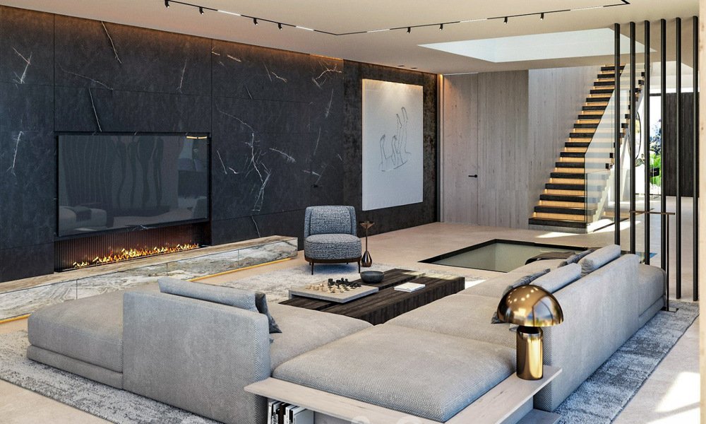 Moderne, architecturale villa met panoramisch zeezicht te koop in een vijfsterren golfresort in Marbella - Benahavis 39797