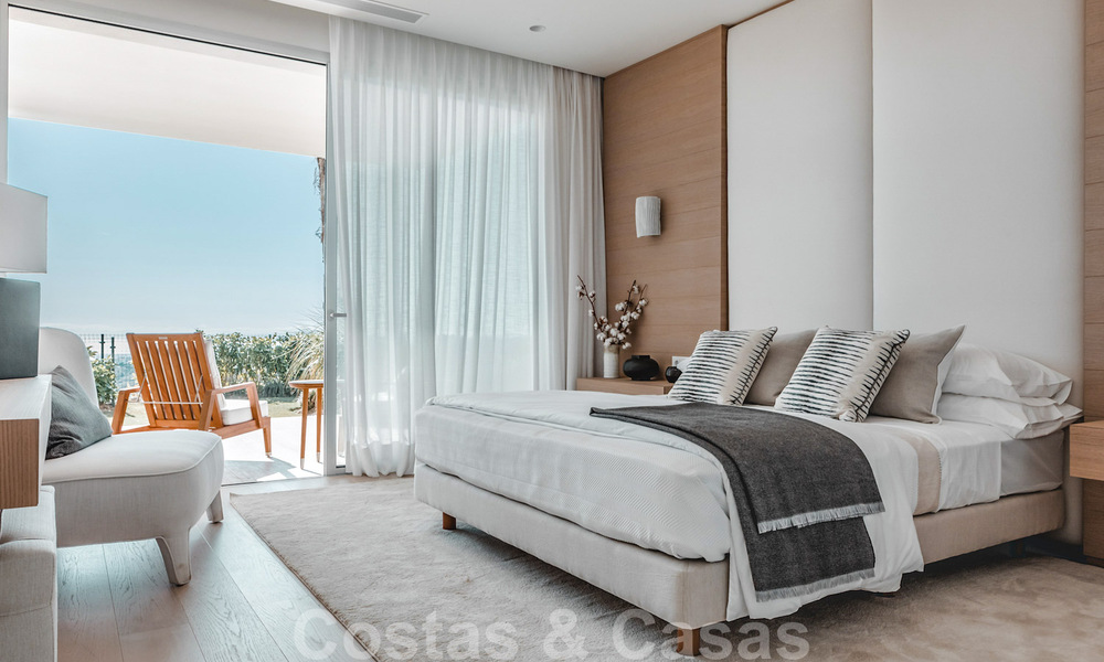 Instapklare, moderne - Andalusische, luxueuze nieuwbouw appartementen te koop met zeezicht in een gated resort in Benahavis - Marbella 40258