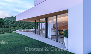 Moderne villa te koop in een natuurlijke omgeving, met panoramisch uitzicht op de vallei en de zee, in een gated resort in Benahavis - Marbella 40515 