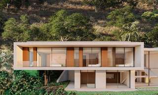 Moderne villa te koop in een natuurlijke omgeving, met panoramisch uitzicht op de vallei en de zee, in een gated resort in Benahavis - Marbella 778061 