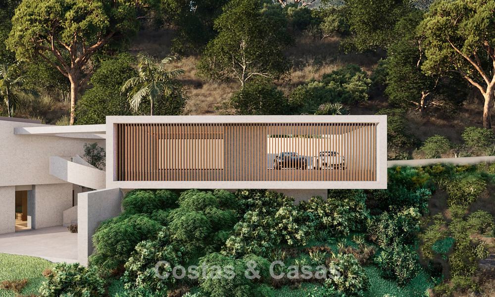 Moderne villa te koop in een natuurlijke omgeving, met panoramisch uitzicht op de vallei en de zee, in een gated resort in Benahavis - Marbella 778063